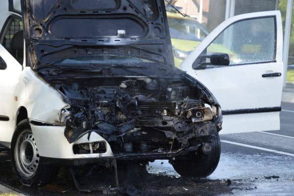 Bestelbusje total loss